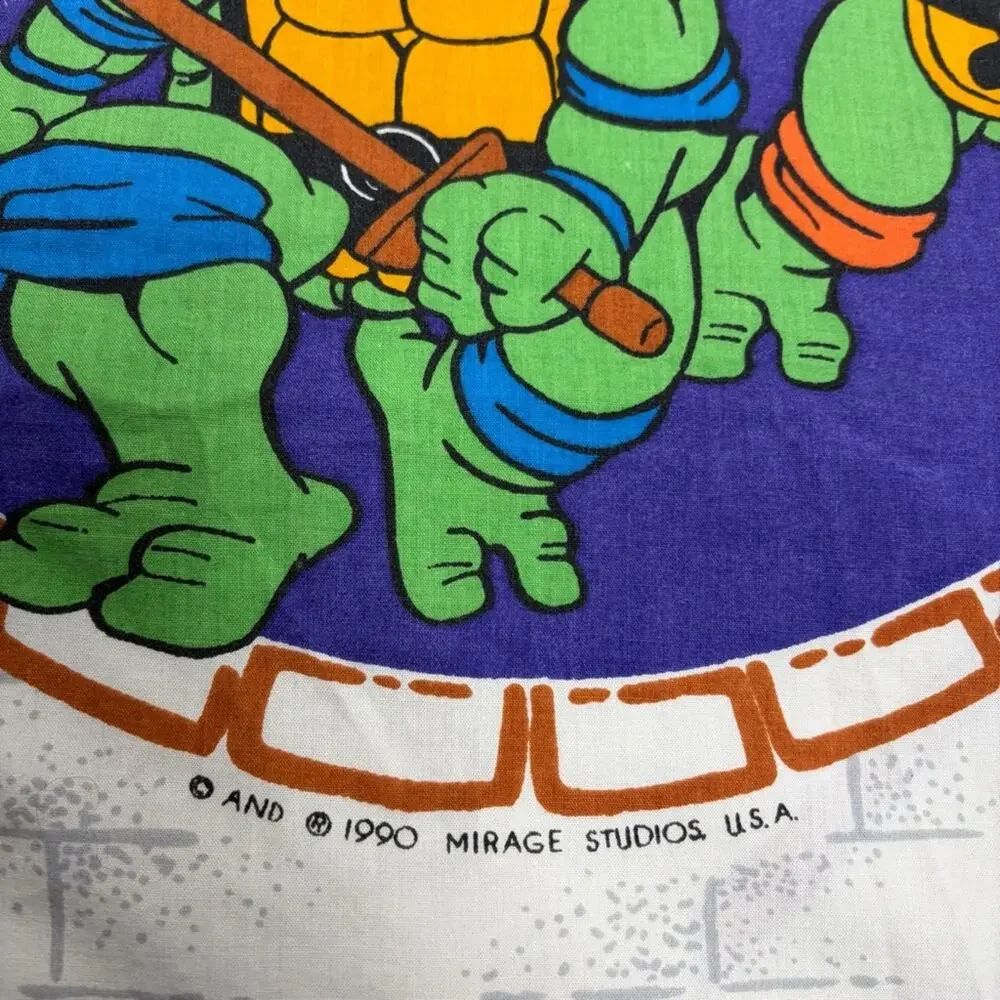 1990 Teenage Mutant Ninja Turtles Flat Sheet - Twin